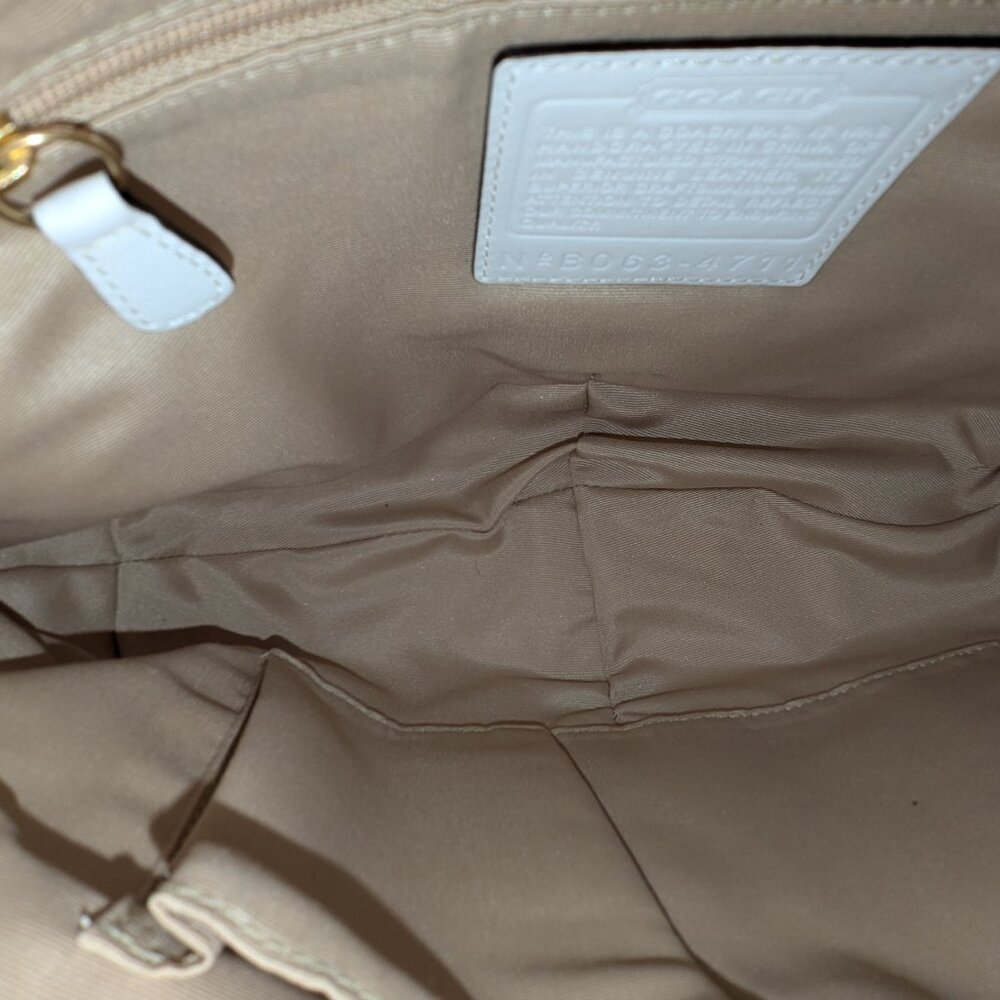 Coach Angora Straw Beige Cream BO63-4711 New Without Tags - Picture 8 of 10